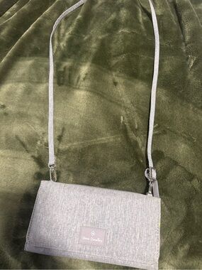 Vera Bradley Silver Gray Crossbody Wallet